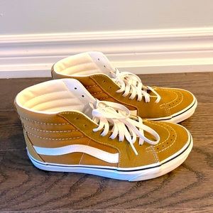 VANS mustard yellow high tops - size 9 womens - 7.5 mens